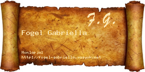 Fogel Gabriella névjegykártya