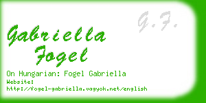 gabriella fogel business card